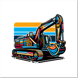 Excavator Posters and Art